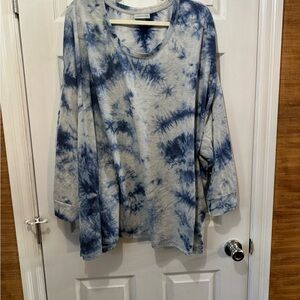 Caslon Blue Tie-Dye Women's Top